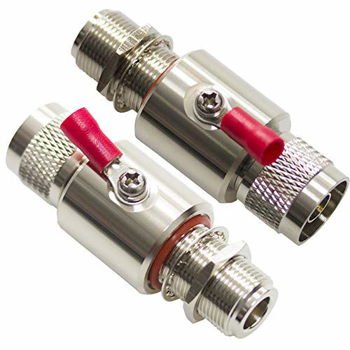 GetUSCart Lightning Arrestor N Male to Female Bulkhead 50 Ohm 03GHz