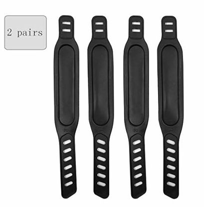 Picture of 2 Pairs Exercise Bike Pedal Straps for Exercise Bike Stationary Cycle Home or Gym