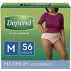 Picture of Depend FIT-FLEX Incontinence Underwear for Women, Disposable, Maximum Absorbency, Medium, Blush, 56 Count (2 Packs of 28) (Packaging May Vary)