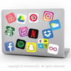 Picture of App Stickers, Social Media Stickers for Laptop and Anywhere, Vinyl Decals, UV Protected & Waterproof