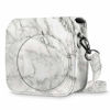 Picture of Fintie Protective Case Compatible with Fujifilm Instax Mini 8 Mini 8+ Mini 9 Instant Camera - Premium Vegan Leather Bag Cover with Removable Strap, Marble