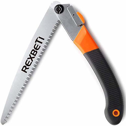 Picture of Folding Saw, Heavy Duty Extra Long Blade Hand Saw for Wood Camping, Dry Wood Pruning Saw With Hard Teeth By REXBETI, Quality SK-5 Steel