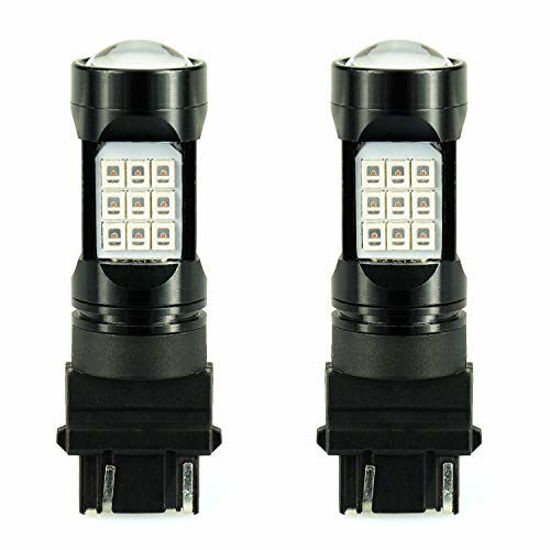 Picture of JDM ASTAR Super Bright PX Chips 3056 3156 3057 3157 4057 4157 Red LED Bulbs with Projector