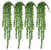 Picture of CEWOR 4pcs Artificial Succulents Hanging Plants Fake String of Pearls for Wall Home Garden Decor (23.62 Inches Each Length)