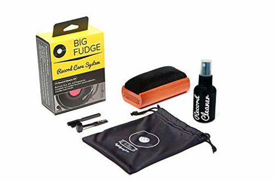 Picture of #1 Record Cleaner Kit - Complete 4-in-1 Vinyl Cleaning Solution, Includes Velvet Record Brush, XL Cleaning Liquid, Stylus Brush and Travel Pouch! Will NOT Scratch Your Records!