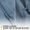 Picture of YnM Bamboo Duvet Cover for Weighted Blankets (Blue Grey, 48''x72'')