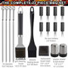Picture of POLIGO 22pcs BBQ Accessories Stainless Steel BBQ Grill Tools Set for Christmas Birthday Gifts - Premium Barbecue Grill Utensils Set in Aluminum Case - Perfect Grilling Presents Kit for Dad Men Women