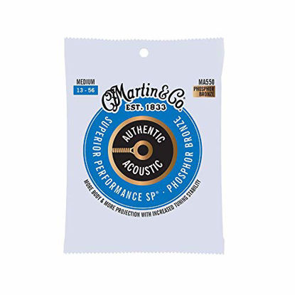 Picture of Martin Guitar MA550 Authentic Acoustic Medium Guitar Strings, 92/8 Phosphor Bronze