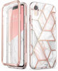 Picture of i-Blason Cosmo Full-Body Bumper Case with Built-in Screen Protector for iPhone XR 2018 Release, Pink Marble, 6.1"