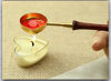 Picture of MNYR Vintage Elegant Wooden Handle Copper Wax Sealing Stamp Melting Spoon Gold Finish for Wax Seal Stamp Melting Spoon Lead Ladle Wedding Invitations Mass Making Wax Seal Gift Envelope Seal Spoon