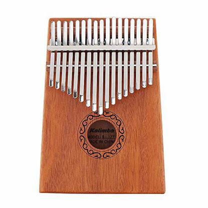 Picture of ?Happy Shopping Day?OriGlam 17 Key Kalimba Mbira Thumb Piano, Finger Piano/Mbira 17 Tone Musical Toys with Engraved Notation, Hammer, Music Book for Music Lovers Beginners and Child