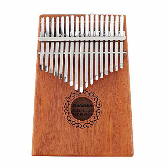 Picture of Happy Shopping DayOriGlam 17 Key Kalimba Mbira Thumb Piano, Finger Piano/Mbira 17 Tone Musical Toys with Engraved Notation, Hammer, Music Book for Music Lovers Beginners and Child