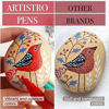 Picture of Acrylic Paint Pens - 42 Acrylic Paint Markers - Extra Fine Tip Paint Pens (0.7mm) - Great for Rock Painting, Wood Paint, Ceramic Paint & Glass Paint - 40 Colors + Extra Black & White Paint Marker Set