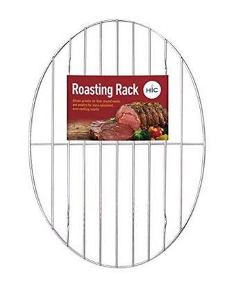 Picture of HIC Harold Import Co. Oval Baking Broiling Roasting Racks, Chrome Plated Steel Wire