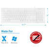 Picture of Macally Full Size USB Wired Keyboard (MKEYE) for Mac and PC (White) w/ Shortcut Hot Keys