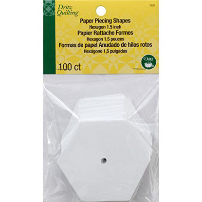 Picture of Dritz 3231 Paper Piecing Shapes, Hexagon, 1-1/2-Inch (100-Count)