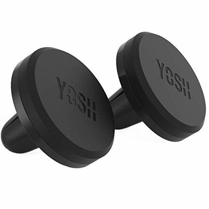 Picture of YOSH Magnetic Car Phone Mount(Pack of 2) Universal Phone Holder for Car 360° Rotating Magnet Cradle for Cell Phone Compatible with iPhone 12 11 Pro Max Xs X XR 8 7 6 Samsung S20 S10 Pixel Moto Xperia