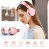 Picture of Ifecco Bluetooth Headphones, 4 in 1 Upgrade Bluetooth Foldable Over-Ear Headsets with Micro Support SD/TF Card Compatible with Bluetooth-Enabled Devices (Rose Gold)
