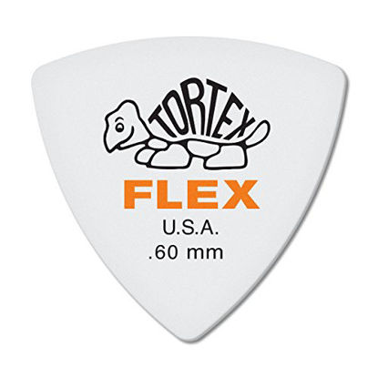 Picture of Jim Dunlop Dunlop Tortex Flex Triangle .60mm Orange Guitar Pick - 6 Pack (456P.60)