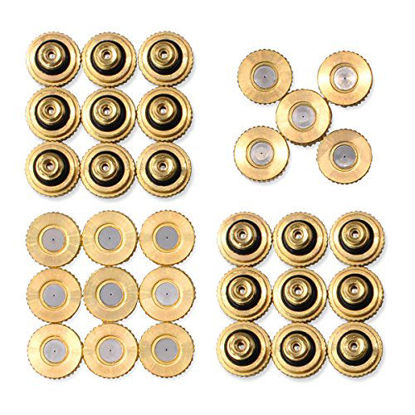 Picture of Aootech 32 Pack Brass Misting Nozzles for Outdoor Cooling System, 0.012 Orifice (0.3 mm) 10/24 UNC