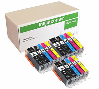 Picture of Inkjetcorner Compatible Ink Cartridge Replacement for PGI-270XL CLI-271XL 270XL 271XL for use with TS5020 TS6020 MG6820 MG6821 MG5720 MG5721 (15-Pack)