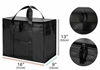 Picture of NZ Home XL Insulated Shopping Bags for Groceries or Food Delivery, Sturdy Zipper, Foldable, Washable, Heavy Duty, Stands Upright, Completely Reinforced Bottom (2 Pack, Black)