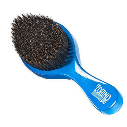 Picture of Torino Pro Wave brush #350 by Brush King - Medium Curve Waves Brush - Made with 100% Boar Bristles -True Texture Medium - All Purpose 360 Waves Brush