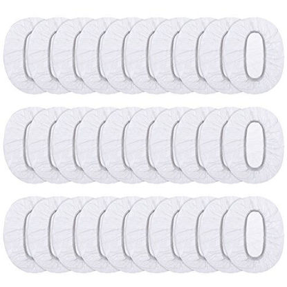 Picture of 100 Pack Clear Disposable Ear Protectors Waterproof Ear Covers for Hair Dye, Shower, Bathing