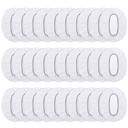 Picture of 100 Pack Clear Disposable Ear Protectors Waterproof Ear Covers for Hair Dye, Shower, Bathing