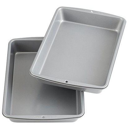 Picture of Wilton Recipe Right Non-Stick 9 x 13-Inch Oblong 2 Cake Pan Multipack, 2-Pack, Assorted