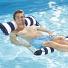 Picture of Aqua 4-in-1 Monterey Hammock Inflatable Pool Float, Multi-Purpose Pool Hammock (Saddle, Lounge Chair, Hammock, Drifter) Pool Chair, Portable Water Hammock, Navy/White Stripe