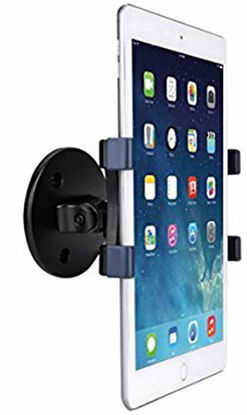Picture of AboveTEK iPad Wall Mount, Swivel 360° Rotating Tablet Holder Two Brackets to Fit 6-13" Tablets, Horizontal/Vertical Tilt iPad Arm for Flexible Viewing Angles in Kitchen House Showroom Retail Store