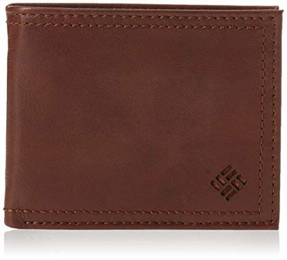 Picture of Columbia Men's Leather Extra Capacity Slimfold Wallet, Light Brown, One Size
