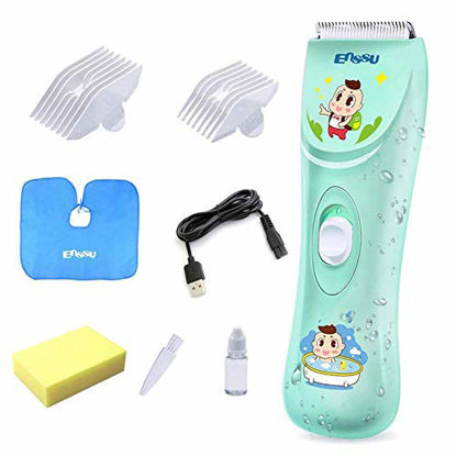 Picture of ENSSU Baby Hair Clippers, Quiet Kids Hair Trimmers, Chargeable Waterproof Professional Cordless Haircut for Babies Children Infant, 0mm-12mm Clipper Blade