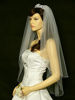 Picture of 2T 2 Tier Pencil Edge Wedding Bridal Veil - Ivory Elbow Length 30" V226