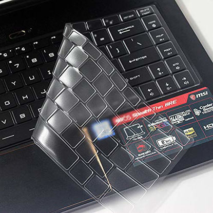 Picture of imComor for MSI GS65 Keyboard Cover Soft-Touch Ultra Thin Clear Protective Skin for MSI GS65 Stealth Thin 15.6 Inch Gaming Laptop(2018 Release)