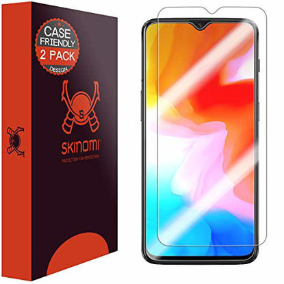 Picture of Skinomi TechSkin [2-Pack] (Case Compatible) Clear Screen Protector for OnePlus 6T Anti-Bubble HD TPU Film