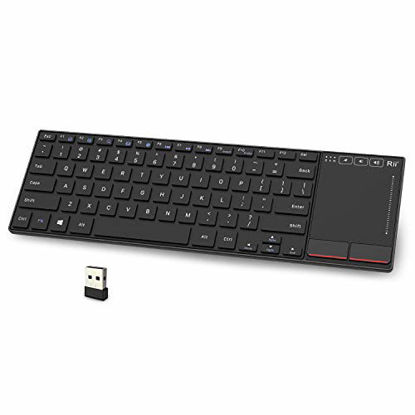 Picture of Rii K22 Ultra Slim 2.4 Gigahertz Mini Wireless Multimedia Keyboard with Touchpad for PC and Laptop
