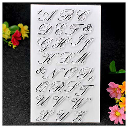 Picture of Kwan Crafts Letters English Alphabet Clear Stamps for Card Making Decoration and DIY Scrapbooking