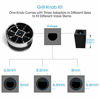 Picture of Unicook Replacement Control Knobs2 Pack, Gas Grill Burner Knob Kit, Chrome Plated Plastic Ring with Nonslip Grip, Fits BBQ Gas Grills with D Shaped Valve Stem, Include 2 Knobs and 6 Adaptors