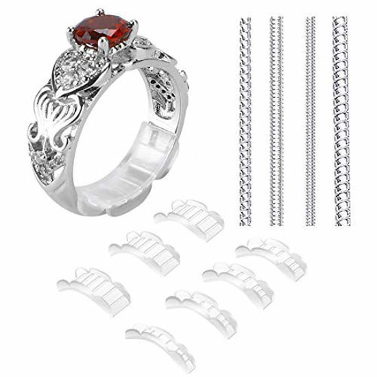 Ring Size Adjuster for Loose Rings - 12 Pack, 2 Sizes - Jewelry