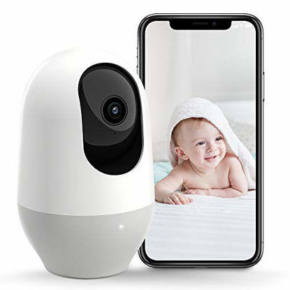 Picture of Nooie Baby Monitor, WiFi Pet Camera Indoor, 360-degree Wireless IP Nanny Camera, 1080P Home Security Camera, Motion Tracking, IR Night Vision, Works with Alexa, Two-Way Audio, Motion & Sound Detection