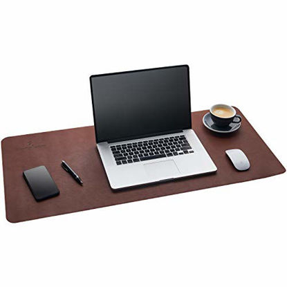 Picture of Gallaway Leather Desk Pad - (36 X 17 Inch) Desk Mat Accessories for Women Men Desk Protector Extended Mouse Pad for Office/Home Accessories Writing Pad for Top of Desks (Dark Brown)