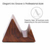 Picture of MaxGear Wood Business Card Holder Desk Business Card Holder Stand Wooden Business Card Display Holders for Desktop Business Cards Stand for Office and Home, Walnut3.8x2.6x1.8 in, Mountain
