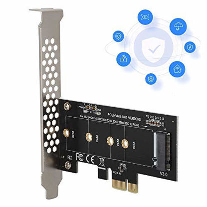 Picture of M.2 PCIe PCI-E Adapter, M.2 to PCI-E3.0 X1 Expansion Card,M2 SSD NGFF NVME (m Key) to PCIe 3.0 x 4 Adapter with Low Profile Bracket for Desktop PCI Express Slot