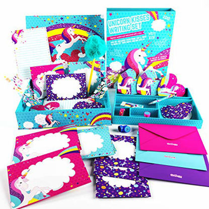 Picture of GirlZone Unicorn Letter Writing Set For Girls, 45 Piece Stationery Set, Great Birthday Gift for Girls of All Ages
