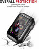 Picture of Smiling Case Compatible with Apple Watch Series 6/SE/Series 5/Series 4 44mm with Built in Tempered Glass Screen Protector- All Around Hard PC Case Overall Protective Cover (Black)