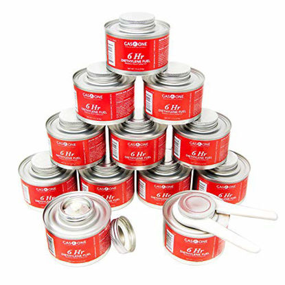 Picture of Gas One Cooking Wick Liquid Safe Fuel Lid Opener for Chafing Dish, 6 Hr, 12 pc
