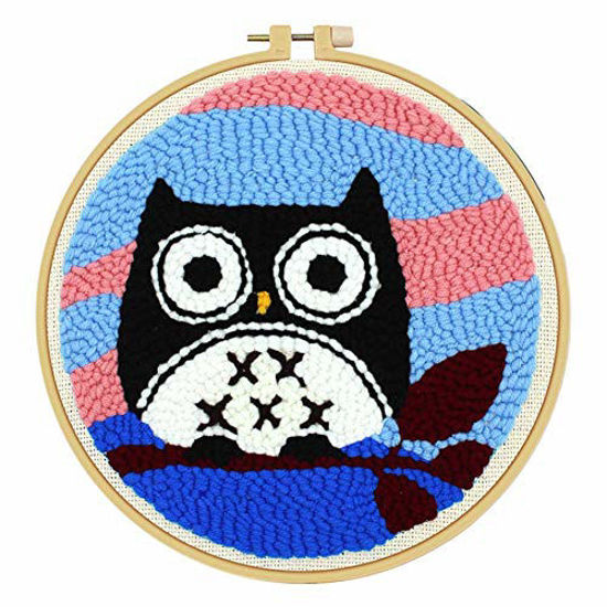 GetUSCart- Alloyseed Cartoon Owl Rug Hooking Kit,DIY Handcraft
