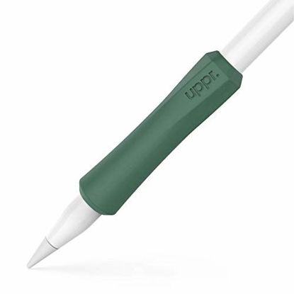 Picture of UPPERCASE Designs NimbleGrip Premium Silicone Ergonomic Grip Holder, Dual Sided Design, Compatible with Apple Pencil 1st Generation and Apple Pencil 2nd Generation (1 Pack, Pine Green)